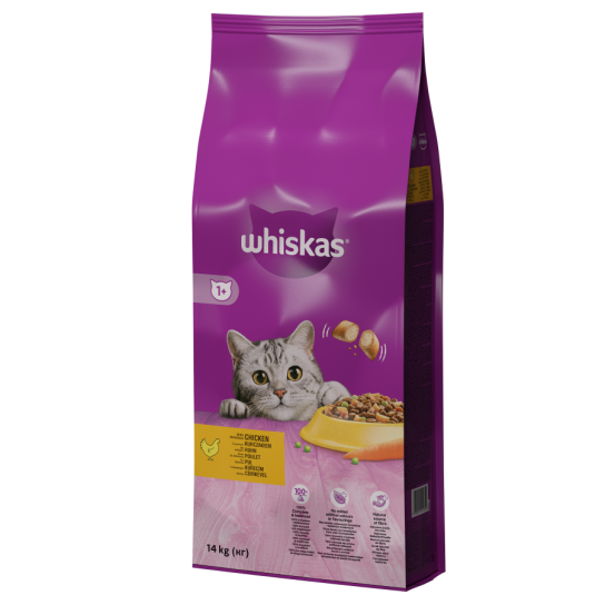 Whiskas Суха Храна с Пилешко 14Kg -  - Zoolink