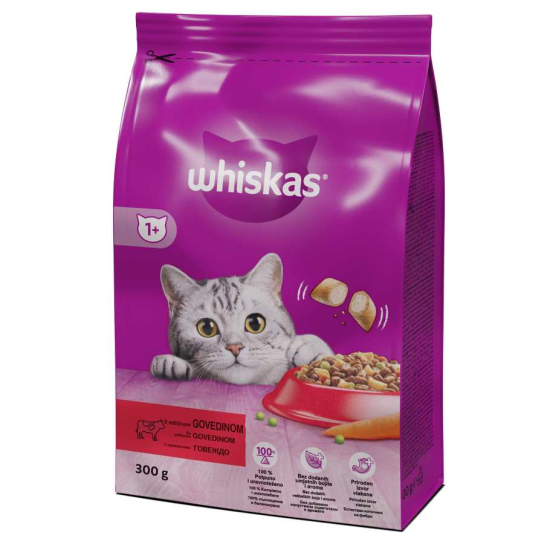 Whiskas Суха Храна с Говеждо Месо 300гр. -  - Zoolink