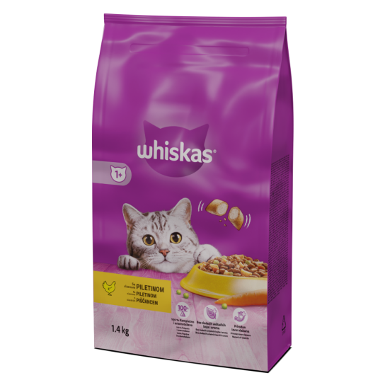 Whiskas Суха Храна с Пилешко 1.4Kg -  - Zoolink