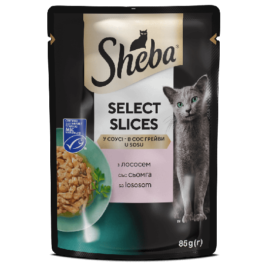 Sheba Пауч Сьомга в сос грейви, 85г -  - Zoolink