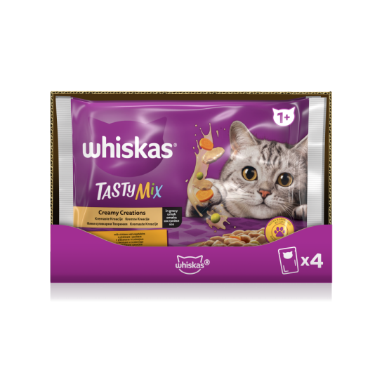 Whiskas Пауч Tasty Mix Кремообразни Ястия 4x85гр. -  - Zoolink