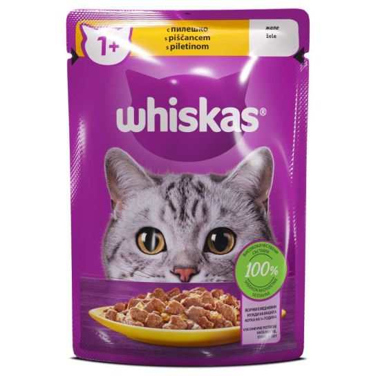 Whiskas Пауч Пилешко в желе, 85г -  - Zoolink