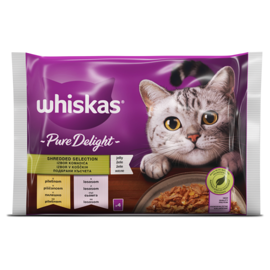Whiskas Пауч Pure Delight Микс Меню в желе, 4x85г -  - Zoolink