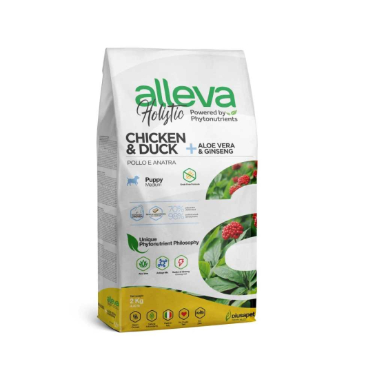 Храна за кучета alleva holistic puppy/junior medium с пиле 2 кг -  - Zoolink