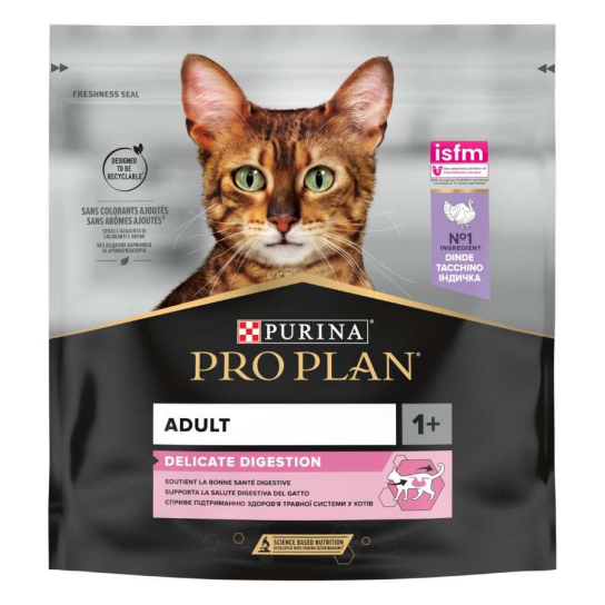 Purina Pro Plan DELICATE DIGESTION за котки в зряла възраст, Пуйка, 400g -  - Zoolink
