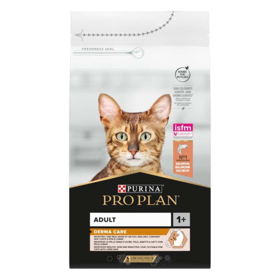 Purina Pro Plan DERMA CARE за котки в зряла възраст, Сьомга, 1.5kg -  - Zoolink