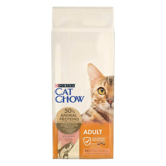 Purina Cat Chow ADULT за котки в зряла възраст, Сьомга, 15kg -  - Zoolink