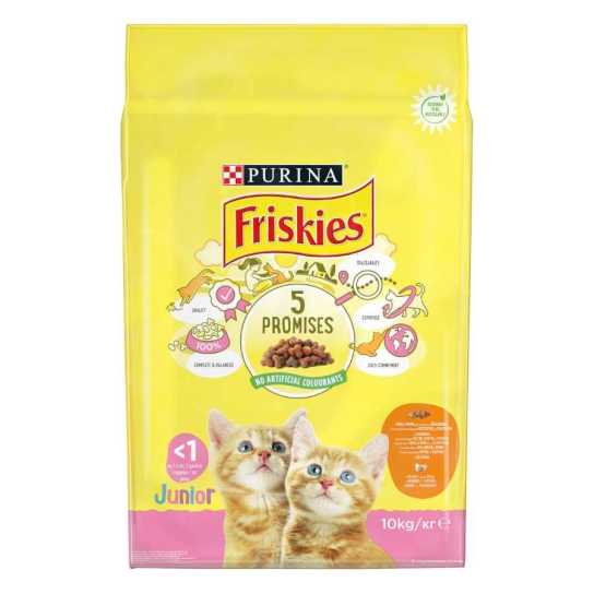 Purina Friskies за малки котенца с Пиле и Пуйка, суха храна, 10kg -  - Zoolink