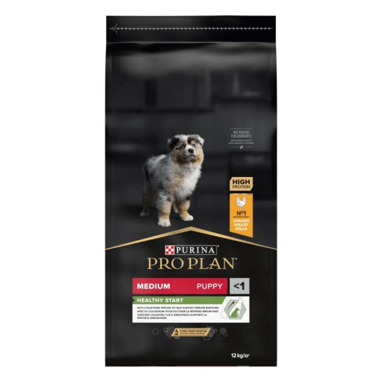 Purina Pro Plan Puppy Medium - за подрастващи кучета от средни породи с Пиле, 12kg -  - Zoolink
