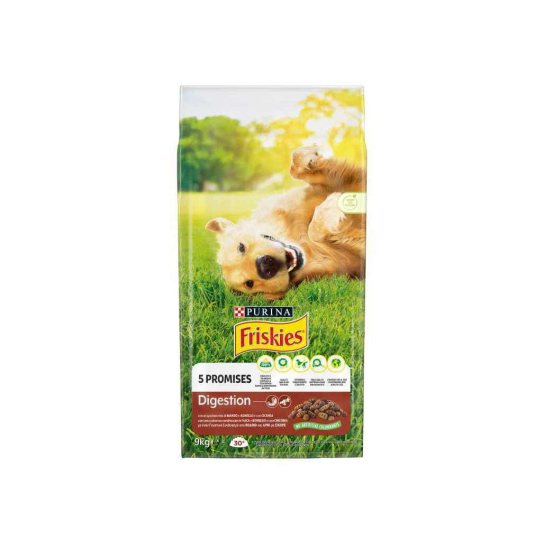 Purina Friskies DIGESTION за куче с Говеждо, Агне и Цикория, 9kg -  - Zoolink