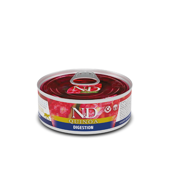 N&D CAT QUINOA DIGESTION – котки над 1г., храносмилане, Агне, киноа, копър, артишок, консерва 80г -  - Zoolink