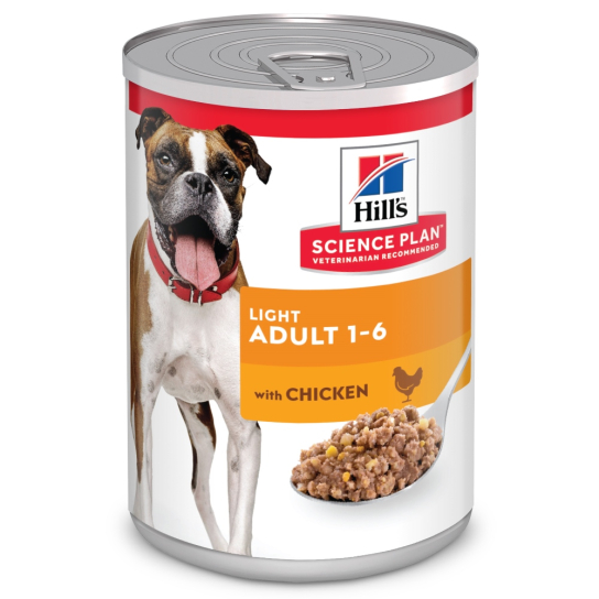 Hill's SP Canine Light Chicken - за кучета от всички породи над 1г., Пиле, консерва 370г -  - Zoolink