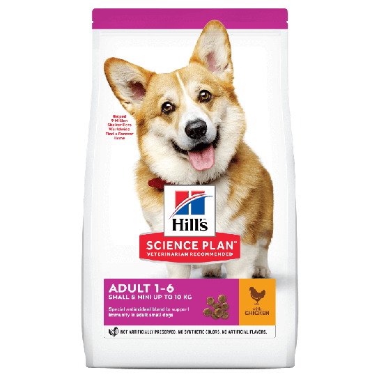 Hill's SP Canine Adult Small&Mini Chicken - за кучета до 10 кг на възраст от 1 до 6г., Пиле, 1.5кг -  - Zoolink
