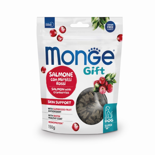 Monge Super M Skin support - сьомга с червени боровинки /за здрави кожа и козина/, 150g -  - Zoolink