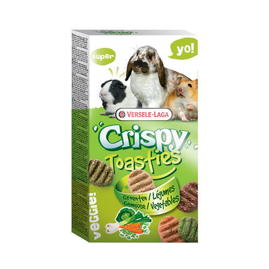 Versele Laga Crispy Toasties Vegetables - хрупкави бисквити за гризачи със зеленчуци 150g -  - Zoolink