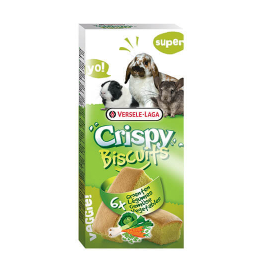 Versele Laga Crispy Biscuit Small Animals Vegetables - кексчета за гризачи със зеленчуци и яйца, 70g -  - Zoolink