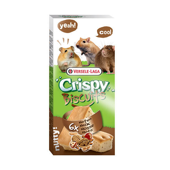 Versele Laga Crispy Biscuit Small Animals Nuts - кексчета за гризачи с ядки и яйца 6 бр. 70g -  - Zoolink