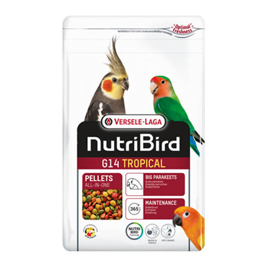 Versele Laga NUTRIBIRD G14 Tropical - пълноценна екструдирана храна за средни папагали 1kg -  - Zoolink