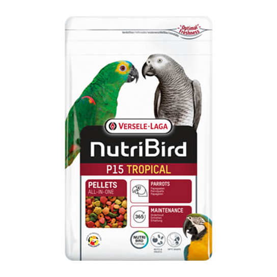 Versele Laga NUTRIBIRD Р15 Tropical - пълноценна екструдирана храна за големи папагали 1kg -  - Zoolink