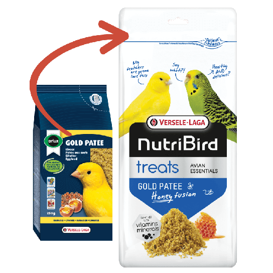 Versele Laga Treats Gold Patee Canaries - мека яйчна храна с мед за жълти канари, 250г -  - Zoolink