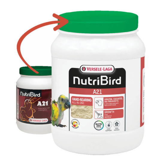 Versele Laga NUTRIBIRD A21 for baby birds - за ръчно хранене на средни и големи папгали 800g -  - Zoolink