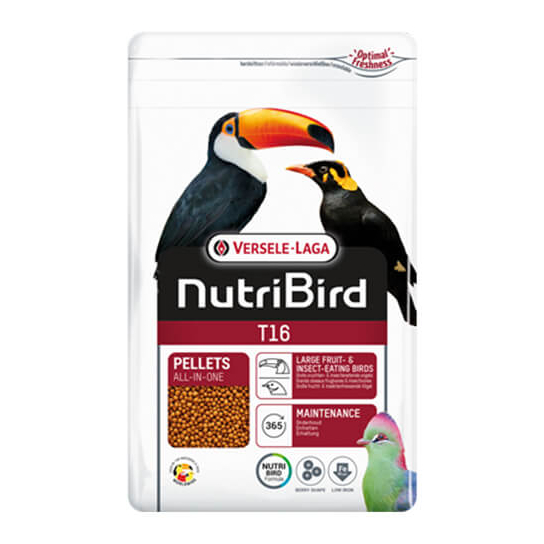 Versele Laga NUTRIBIRD T16 - екструдирана храна за тукани и други големи плодоядни птици, 10kg -  - Zoolink