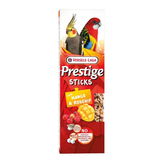 Versele Laga Sticks Big Parakeets Mango&Roseship- 2бр. стик за средни папагали, Манго и Шипка, 140г -  - Zoolink