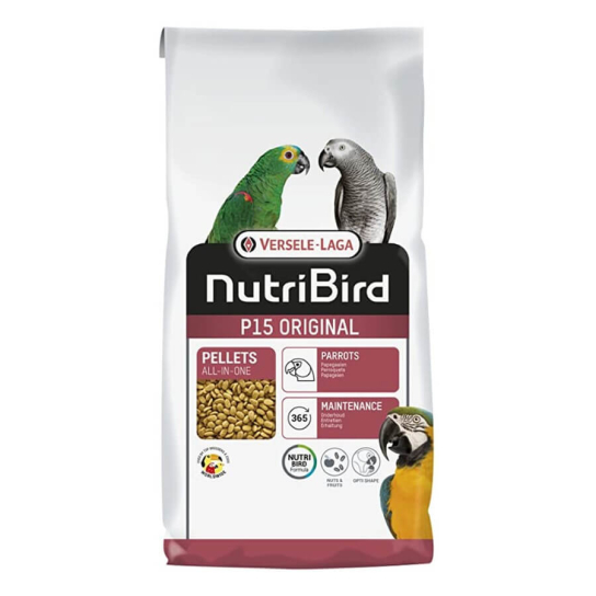 Versele Laga NUTRIBIRD Р15 Original - пълноценна екструдирана храна за големи папагали 3kg -  - Zoolink