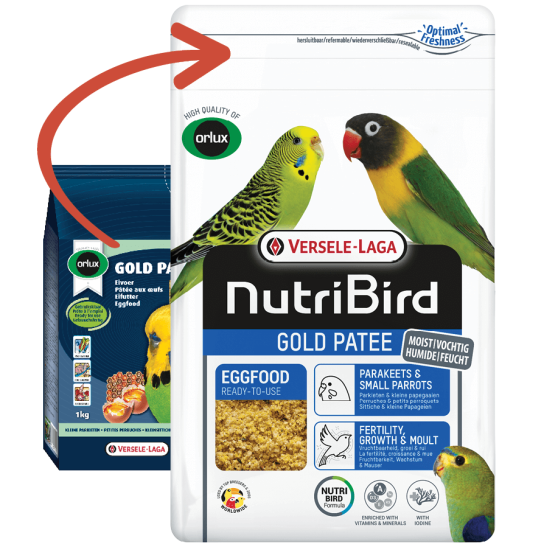 Versele Laga Gold Patee Parakeets&Small Parrots- мека яйчна храна за малки папагали, 1кг -  - Zoolink