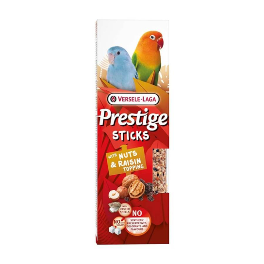 Versele Laga Sticks Small Parrots Nuts&Raisin - 2бр. стик за малки папагали, Ядки и Стафиди, 60г -  - Zoolink