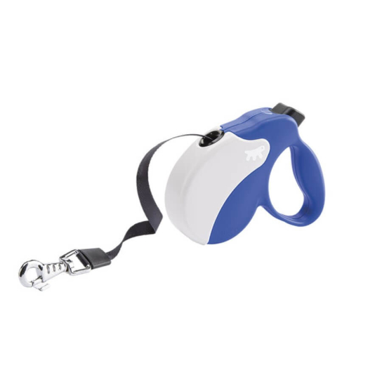 FERPLAST AMIGO TAPE MINI - автоматичен повод за кучета ЛЕНТА, синьо-бял, 3м/до 12кг -  - Zoolink