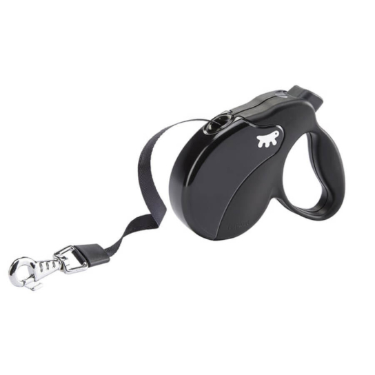 FERPLAST AMIGO TAPE S - автоматичен повод за кучета ЛЕНТА, черен, 5м/до 15кг -  - Zoolink
