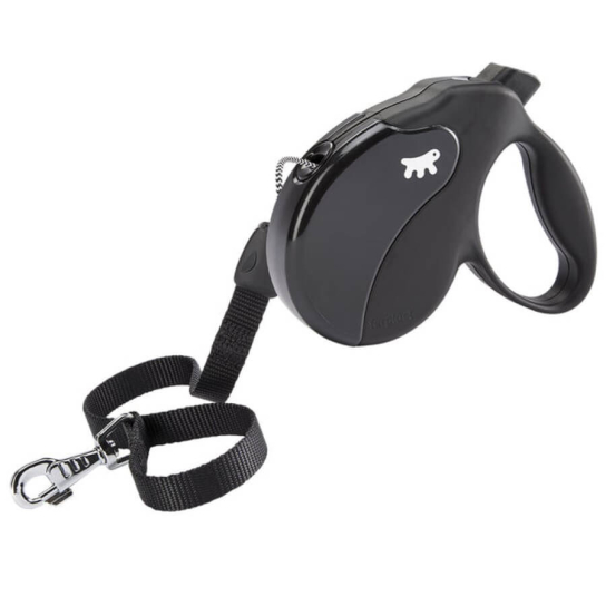FERPLAST AMIGO CORD L - автоматичен повод за кучета ВЪЖЕ, черен, 5м/до 50кг -  - Zoolink