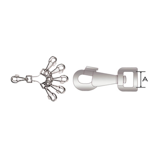 FERPLAST SET CLIPS 2 CHROME - комплект карабини за кучешки повод, 12мм -  - Zoolink