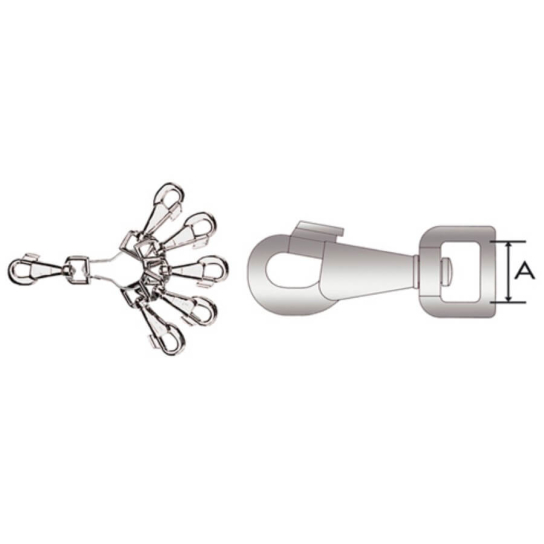 FERPLAST SET CLIPS 3 CHROME - комплект карабини за кучешки повод, 15мм -  - Zoolink
