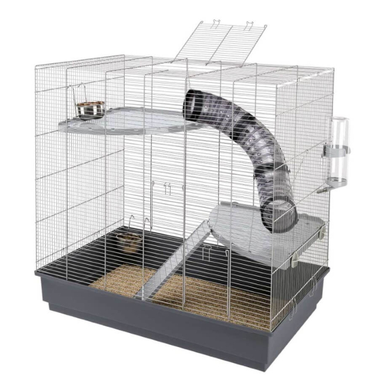FERPLAST JENNY - клетка за порчета и декоративни плъхчета, оборудвана 80x50x80 см -  - Zoolink