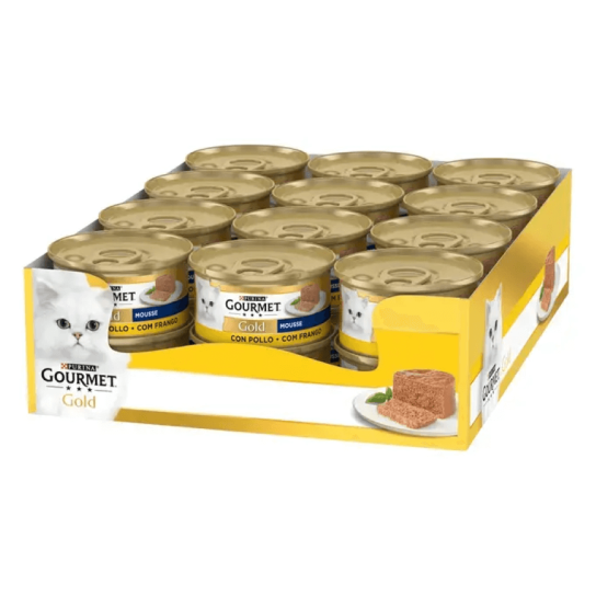 24бр.Purina Gourmet Gold за котки в зряла възраст, Пастет, Пиле, Мокра храна, 85g -  - Zoolink