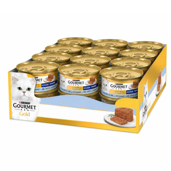 24бр.Purina Gourmet Gold за котки в зряла възраст, Пастет, Риба Тон, Мокра храна, 85g -  - Zoolink