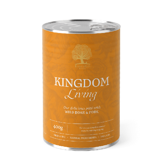 ESSENTIAL KINGDOM LIVING PATE - пастет за пораснали кучета, с Глиганско и Свинско, 400г - - Zoolink ESSENTIAL KINGDOM LIVING PATE - пастет за пораснали кучета, с Глиганско и Свинско, 400г - - Zoolink