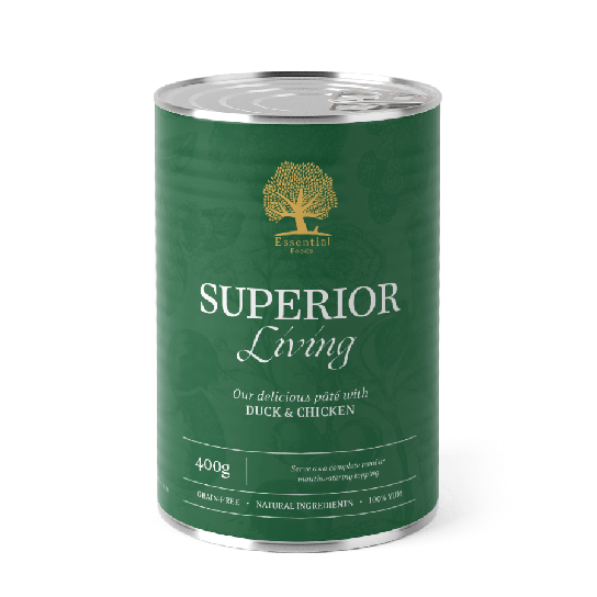 ESSENTIAL SUPERIOR LIVING PATE - пастет за пораснали кучета, с Патешко и Пилешко, 400г -  - Zoolink