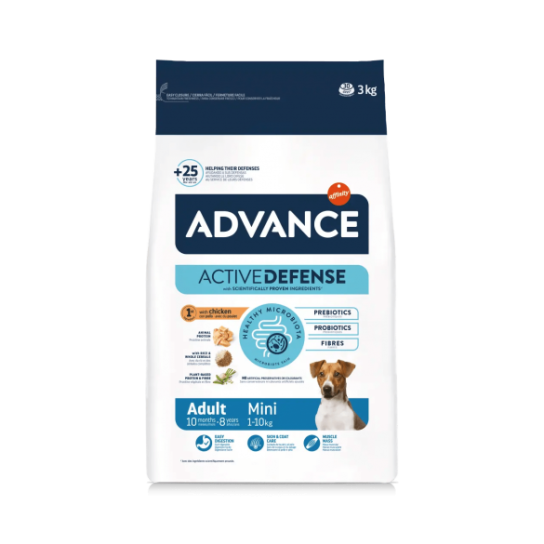 АDVANCE DOG MINI ADULT - за кучета над 10 мес., породи до 10кг, Пиле и ориз, 3кг -  - Zoolink