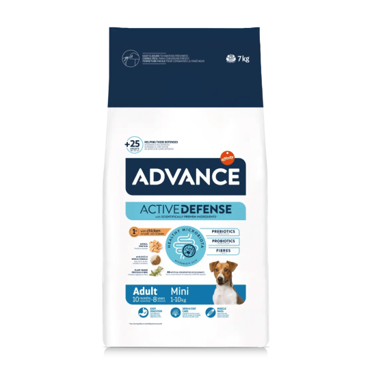 АDVANCE DOG MINI ADULT - за кучета над 10 мес., породи до 10кг, Пиле и ориз, 7кг -  - Zoolink