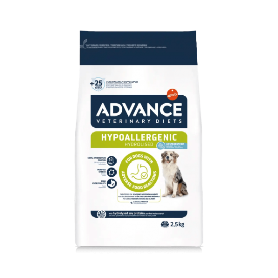 ADVANCE DOG VET DIETS HYPOALLERGENIC - хипоалергенна, за кучета с хранителни алергии, 2.5кг -  - Zoolink