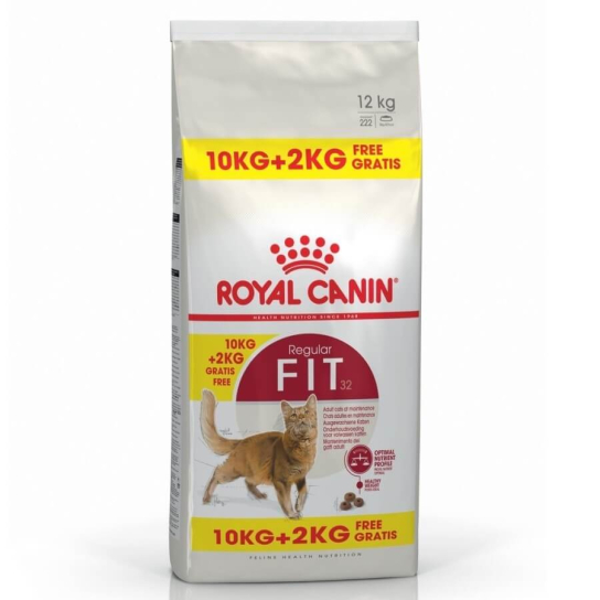 ROYAL CANIN CAT FIT 32 - за котки в зряла възраст (1-7год.), 10+2кг гратис -  - Zoolink