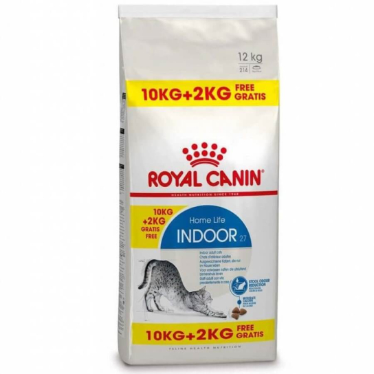 ROYAL CANIN CAT INDOR 27 - за котки в зряла възраст (1-7год.) живеещи на закрито, 10+2кг гратис -  - Zoolink