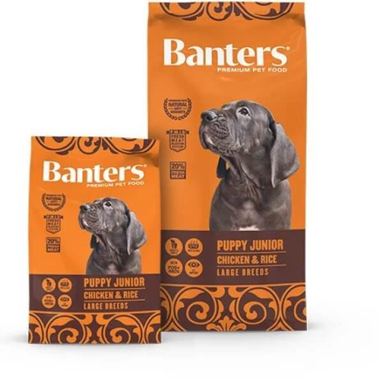 BANTERS PUPPY JUNIOR LARGE CHICKEN&RICE - подрастващи кучета, едри породи, Пиле и ориз, 3кг -  - Zoolink
