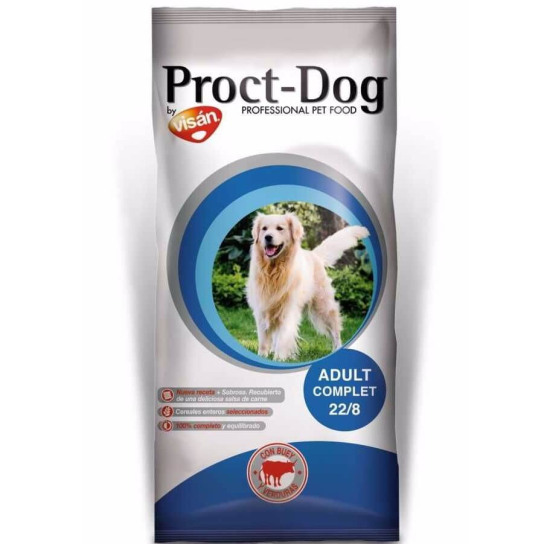 PROCT-DOG ADULT COMPLET - за пораснали кучета с нормална активност, Говеждо и зеленчуци, 20кг -  - Zoolink