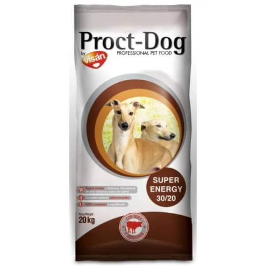PROCT-DOG SUPER ENERGY - за силно активни пораснали кучета, Говеждо и зеленчуци, 20кг -  - Zoolink
