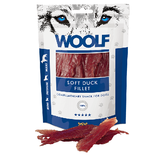 WOOLF лакомство за куче - меко патешко филе, 100г - - Zoolink WOOLF лакомство за куче - меко патешко филе, 100г - - Zoolink