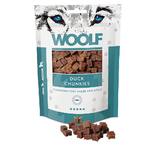 WOOLF DUCK CHUNKIES - лакомство за куче, на парченца, Патица, 100г - - Zoolink WOOLF DUCK CHUNKIES - лакомство за куче, на парченца, Патица, 100г - - Zoolink
